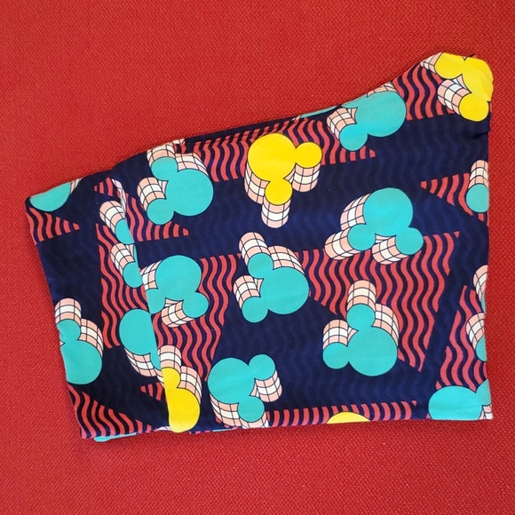 LULAROE DISNEY Mickey Mouse head logo multicolored TC Tall and Curvy - Picture 2 of 6